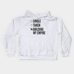 BME1 BUILDING MY EMPIRE WHITE Print Kids Hoodie